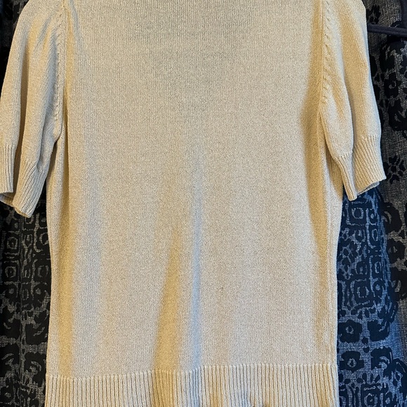 Ann Taylor size small beaded cream cardigan - Picture 5 of 6